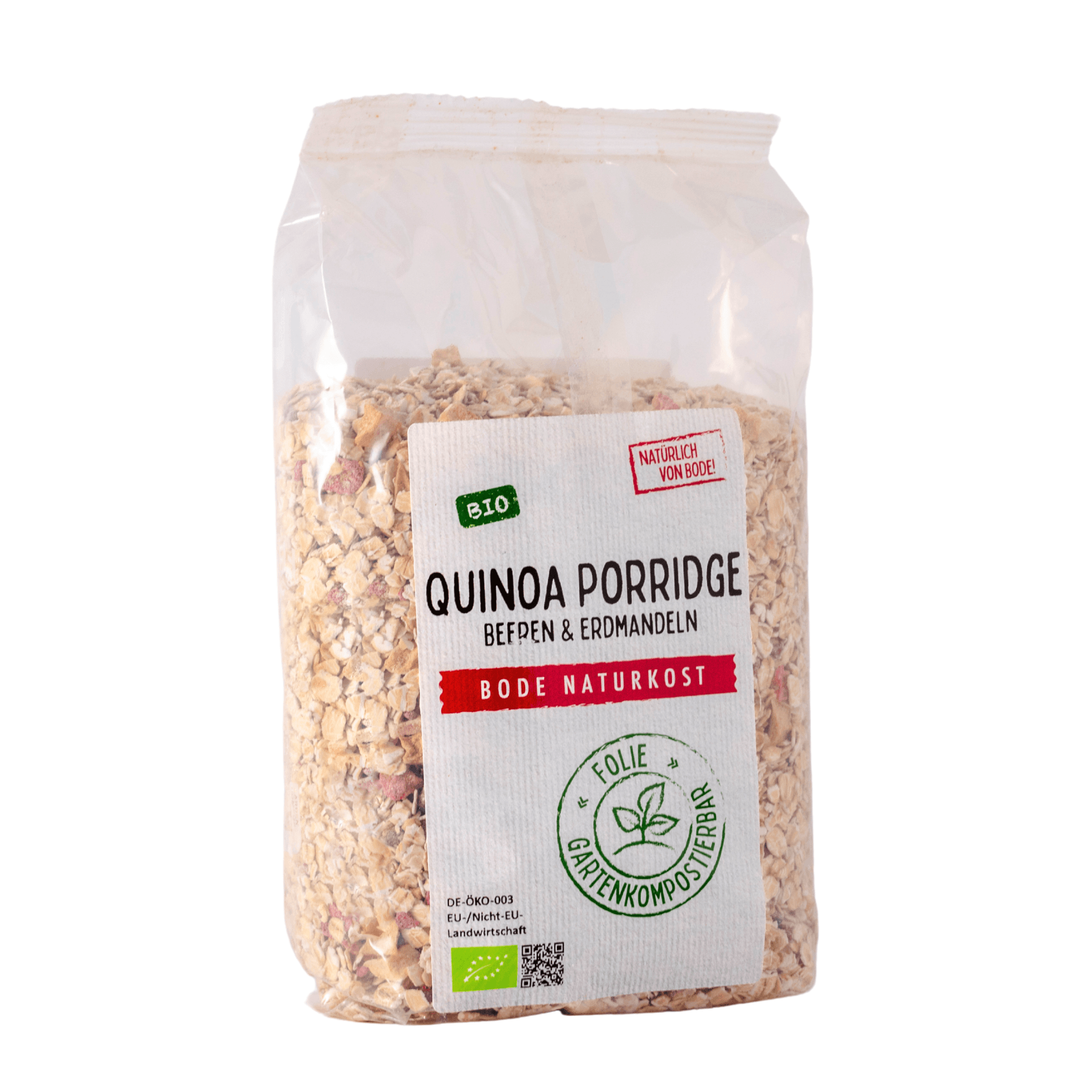 Quinoa-kaura-ja maapähkinäkekoski, luomu, biodegraderaattinen pussi 6x400g
