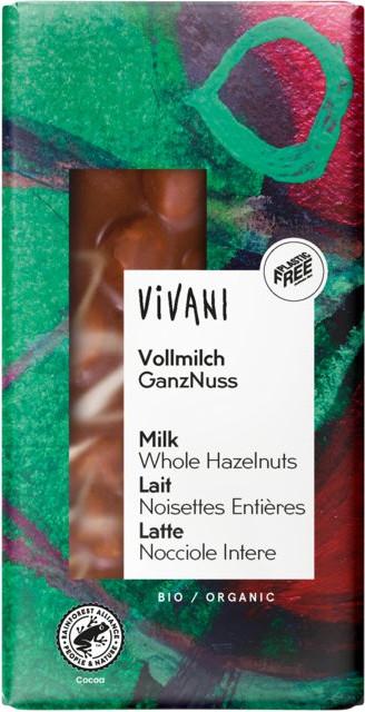 Pöytäsuklaa kokonaisjauhoisia mansikat Luomu Vivani 10x100g