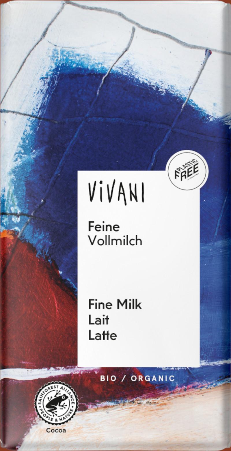 Pöytäsuklaa Feine Vollmilch bio Vivani 10x100g