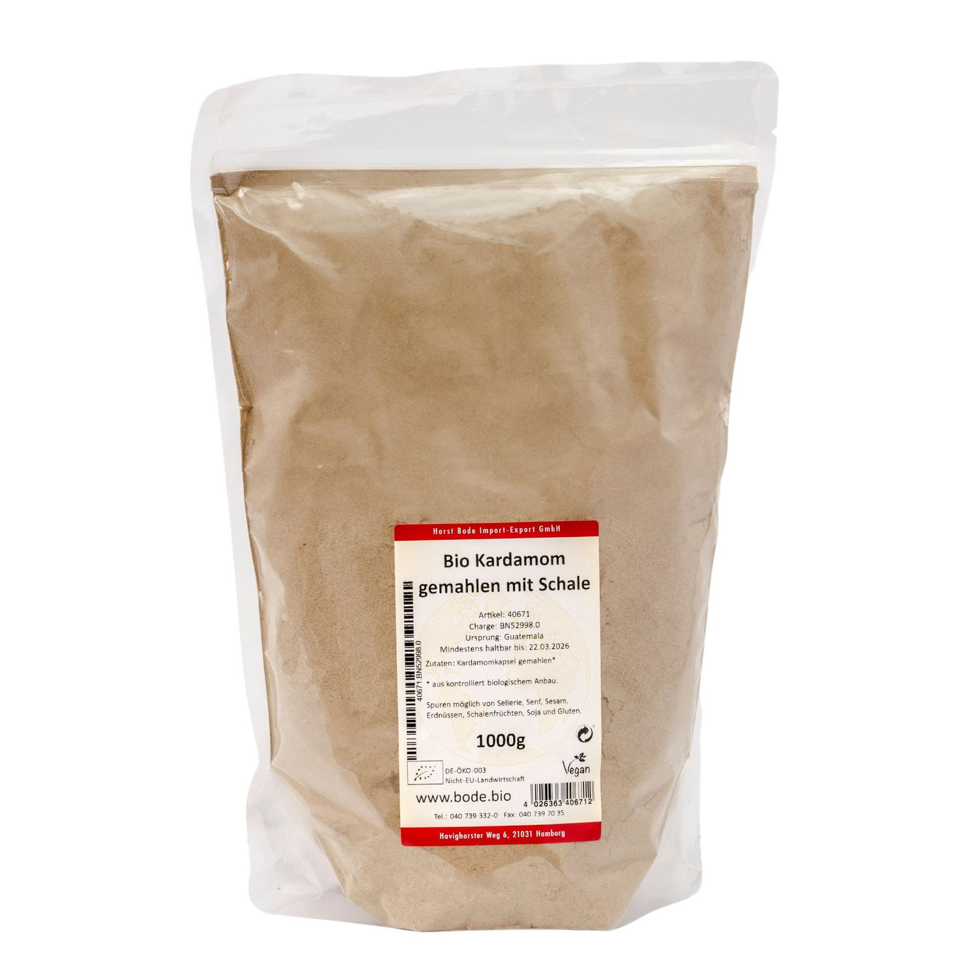 Kardemon jauhetta kuoreineen luomu 1kg