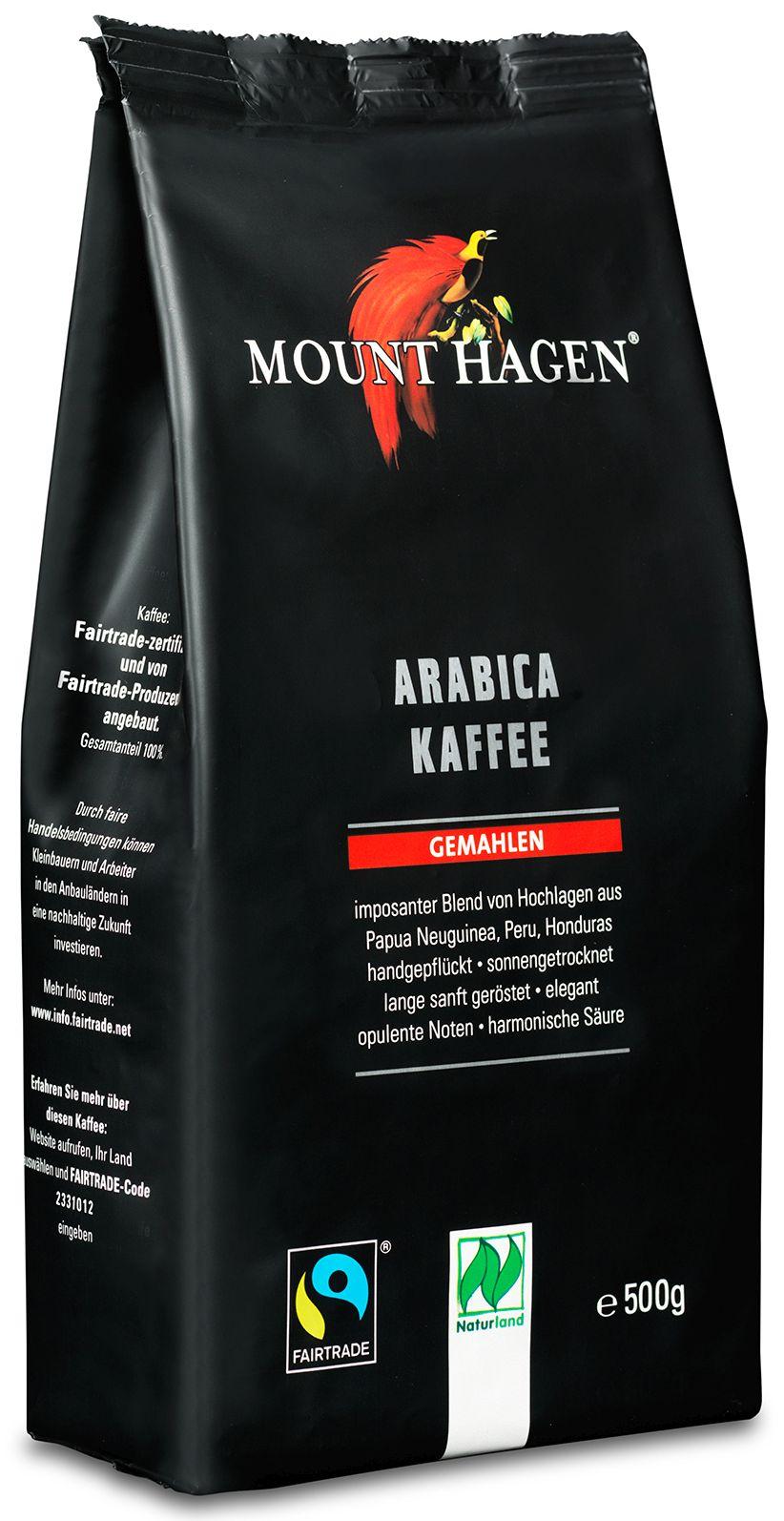 Kahvia Arabica jauhetta luomu Naturland Fairtrade Mount Hagen 12x500g