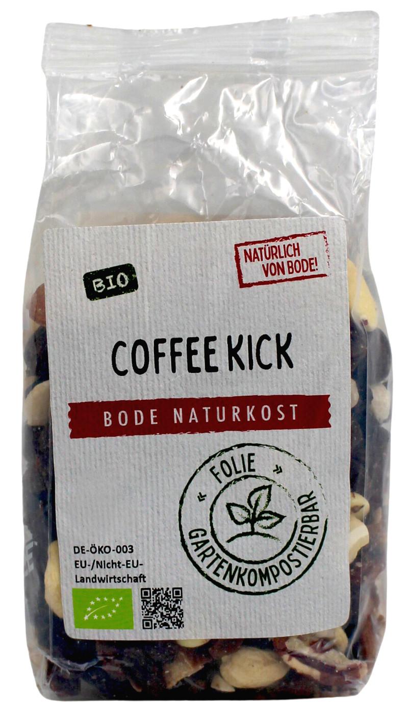 Luomu Coffee Kick (Nussi-Hedelmä Espresso Seos) puutarhakompostoituvassa pussissa 6x200g