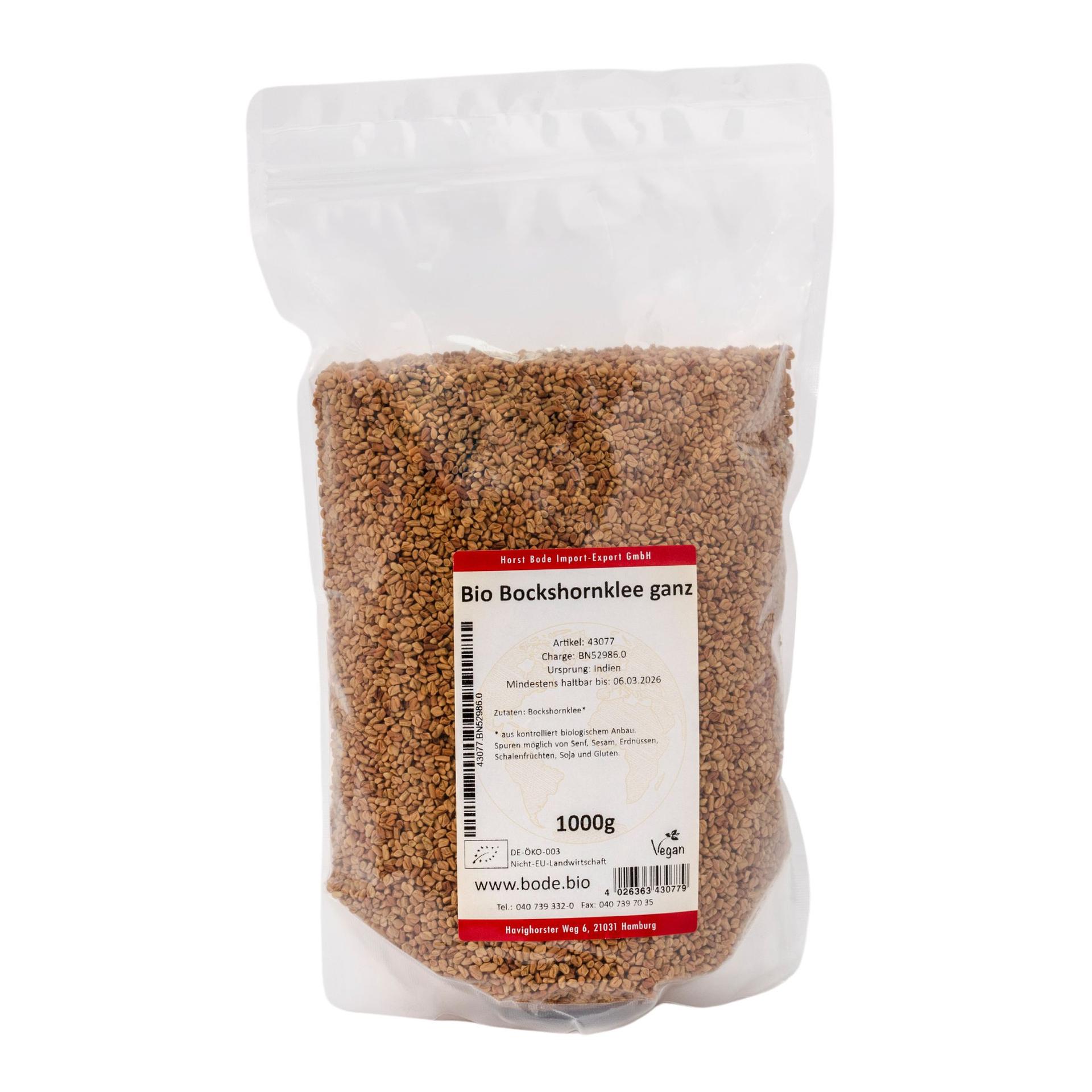 Luomu Bockshornkleen siemenet 1kg