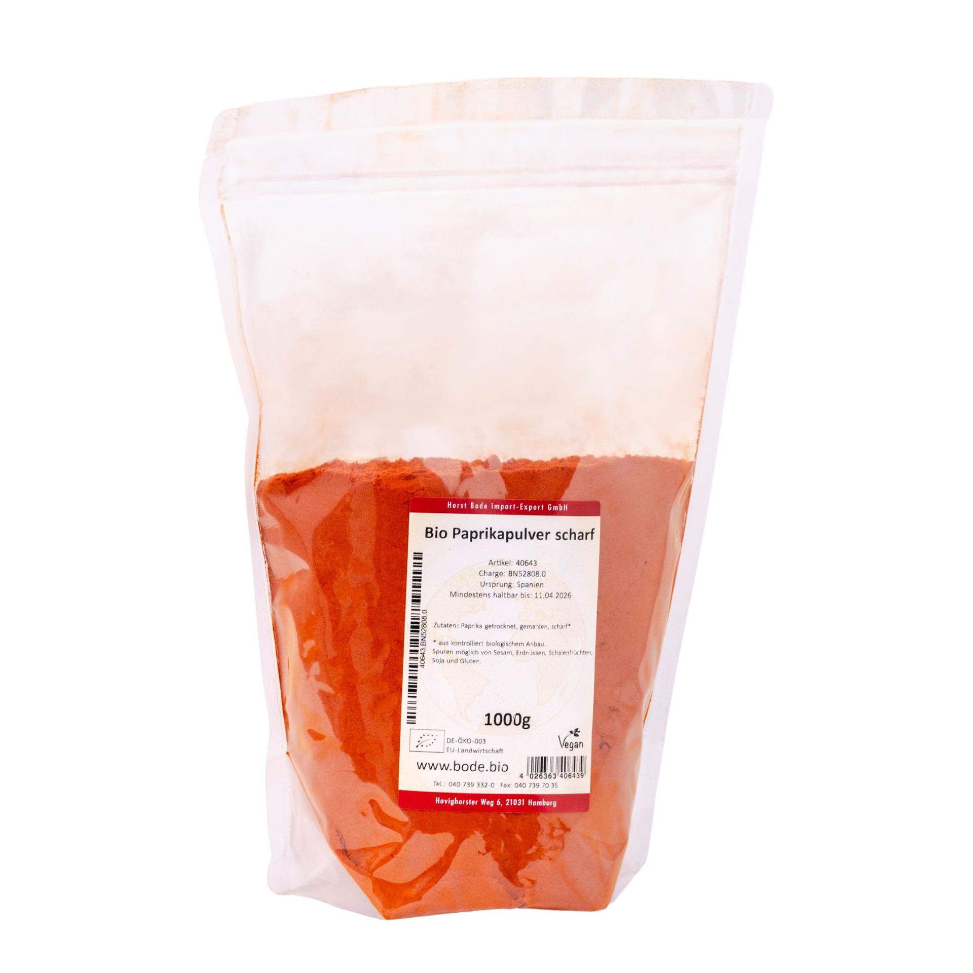 Terävä luomu paprikajauhe 1kg
