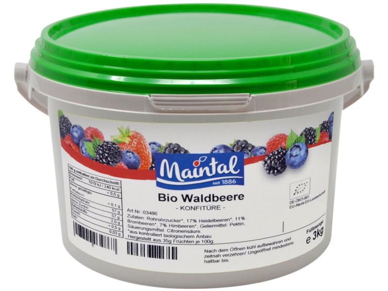 Luomu metsämansikkakonfit??ri bio Maintal 3kg saksalaisella luomujuurisokerilla