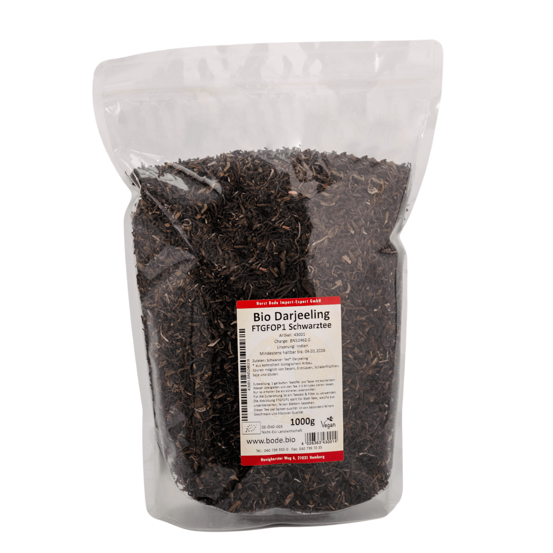 Darjeeling FTGFOP1 Musta tee Luomu 1kg