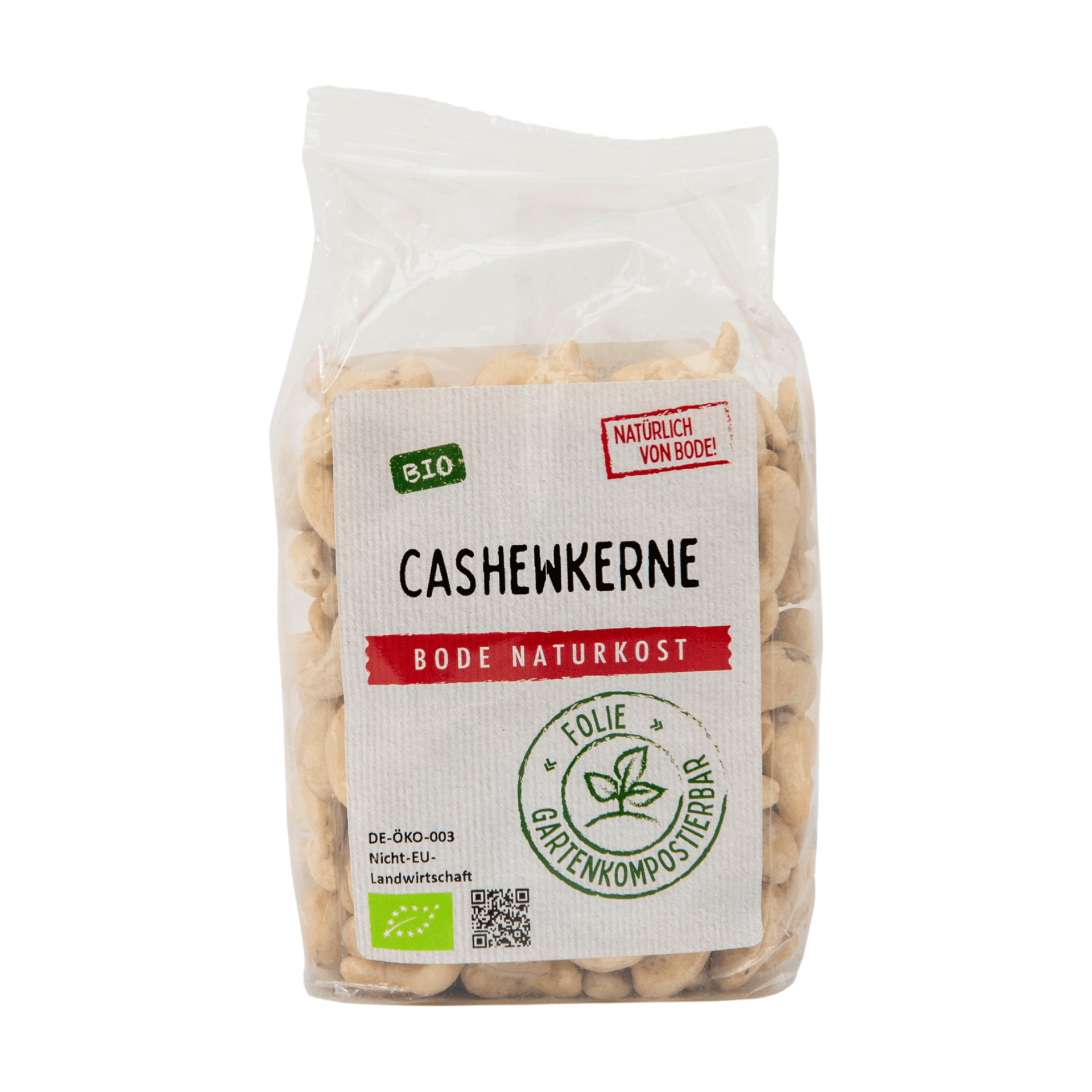 Luomu kashewpähkinät, puutarhakompostoituvassa kassissa 6x200g