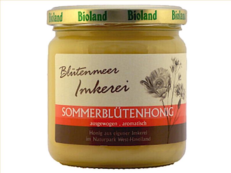 Luomu Kesäkkukukkien hunaja makeaa Bioland Saksa Kukkameren mehiläisyyden tuote 6x500g