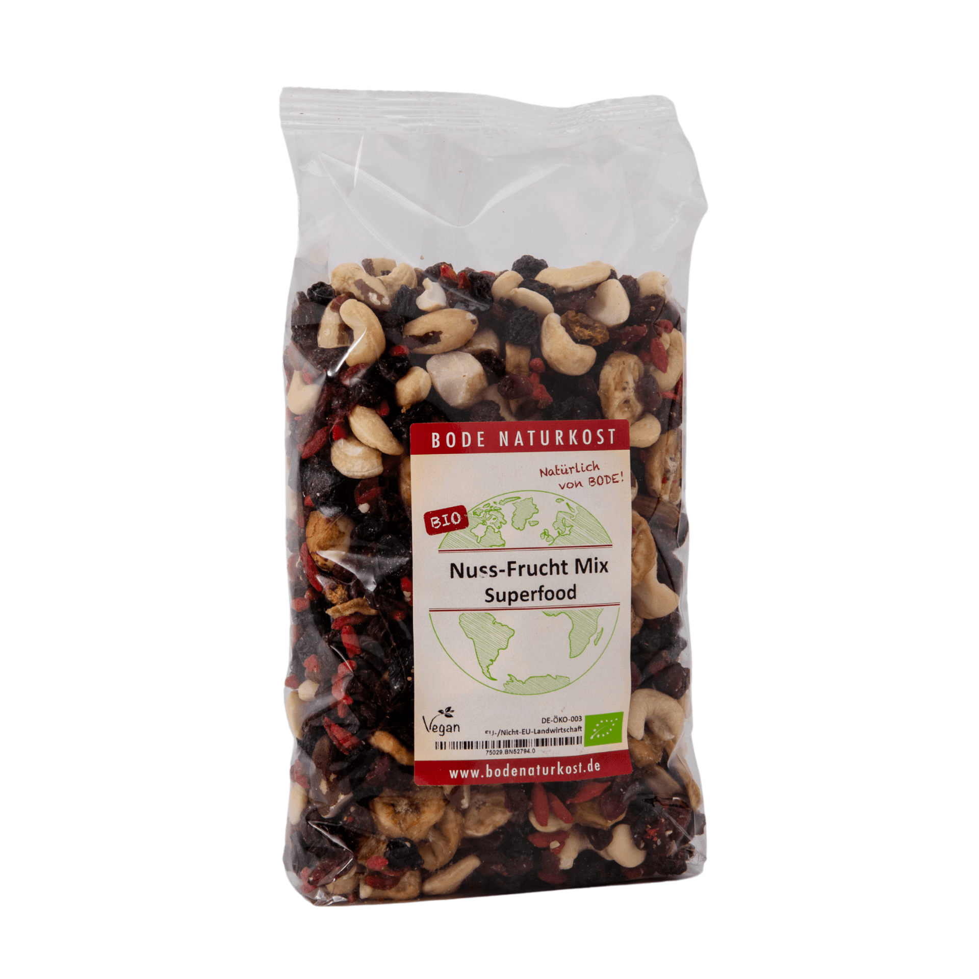 Mekkojen ja kuivien hedelmien sekoitus Superfood 1kg