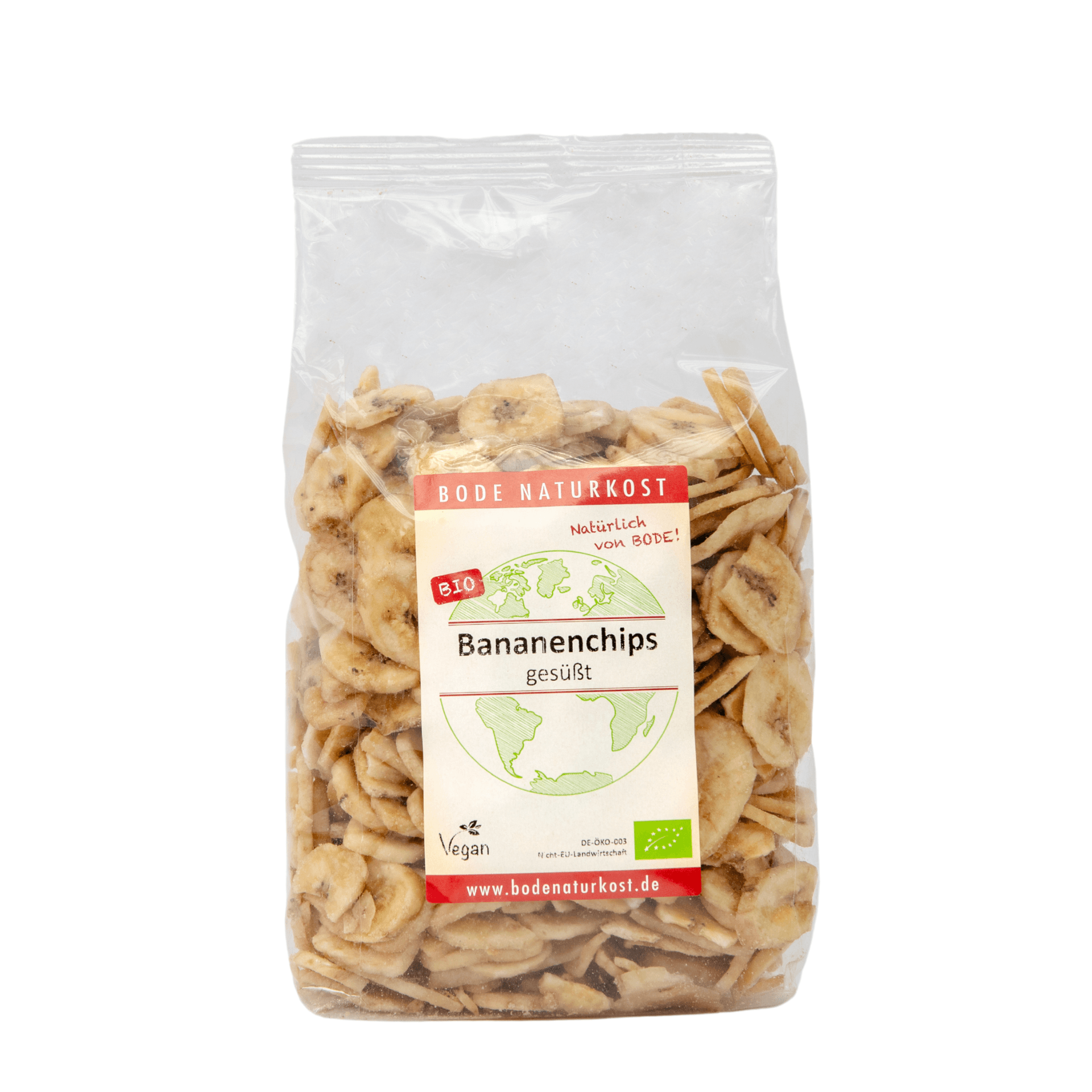 Makeitututetut luomu-bananinkipsit 6x500g