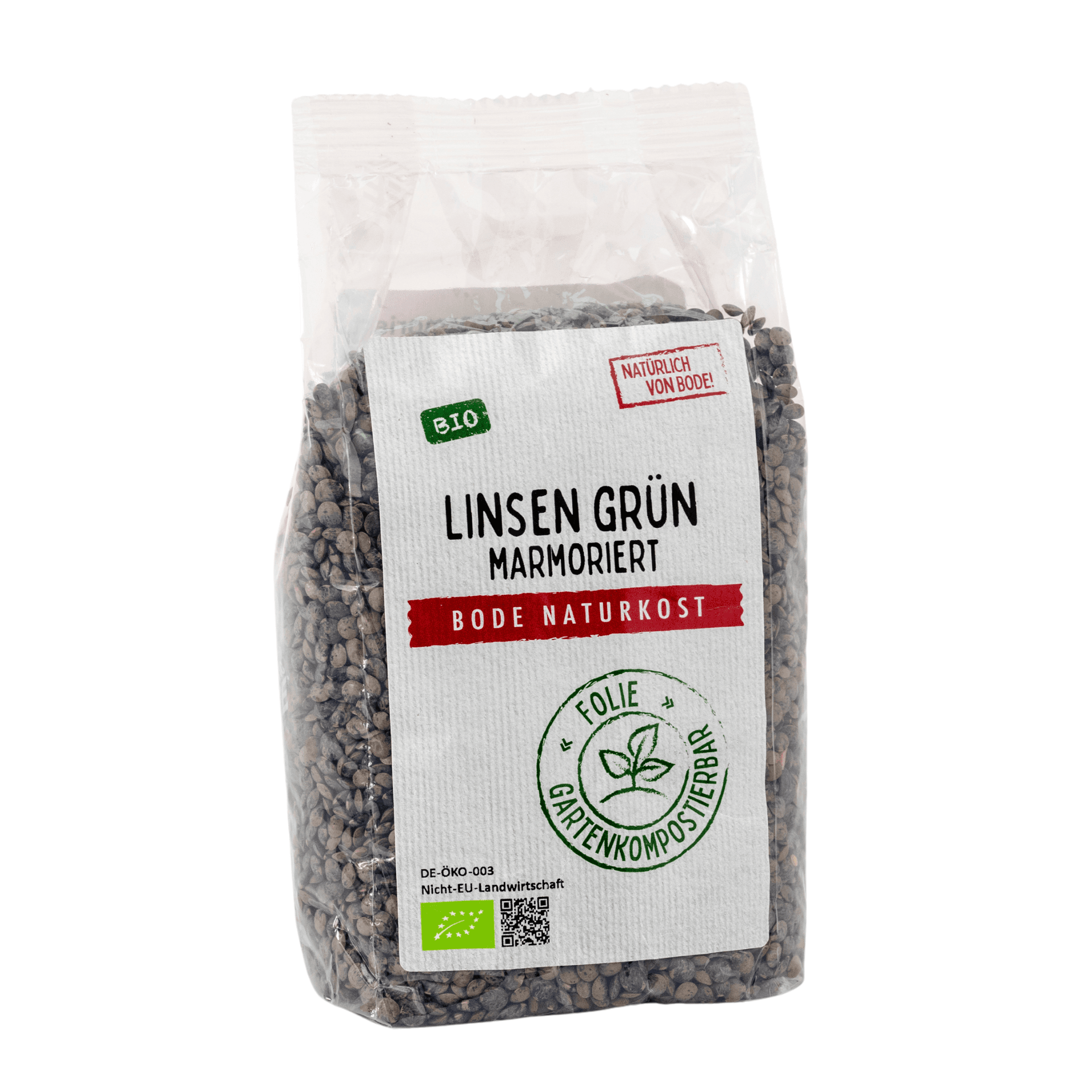 Luomu vihreät lentilät (marmoroidut) 6x500g