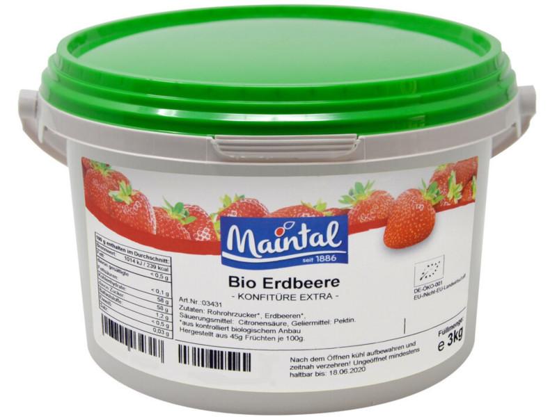 Luomumansikkakonfiituuria Maintal 3kg saksalaisella luomujuurisokerilla