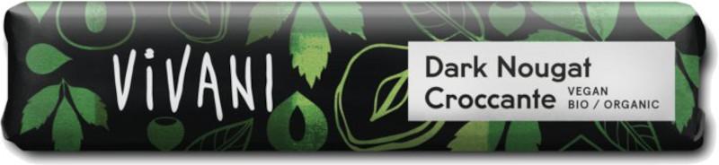 Luomu Dark Nougat Croccante suklaariegel Vivani 18x35g