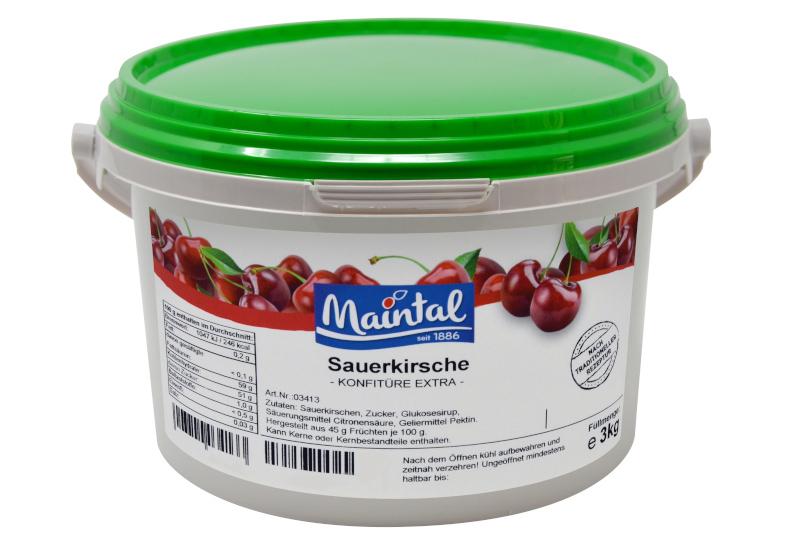 Luomukarsikirsiakonfiituuri Maintal 3 kg saksalaisella luomusokerilla