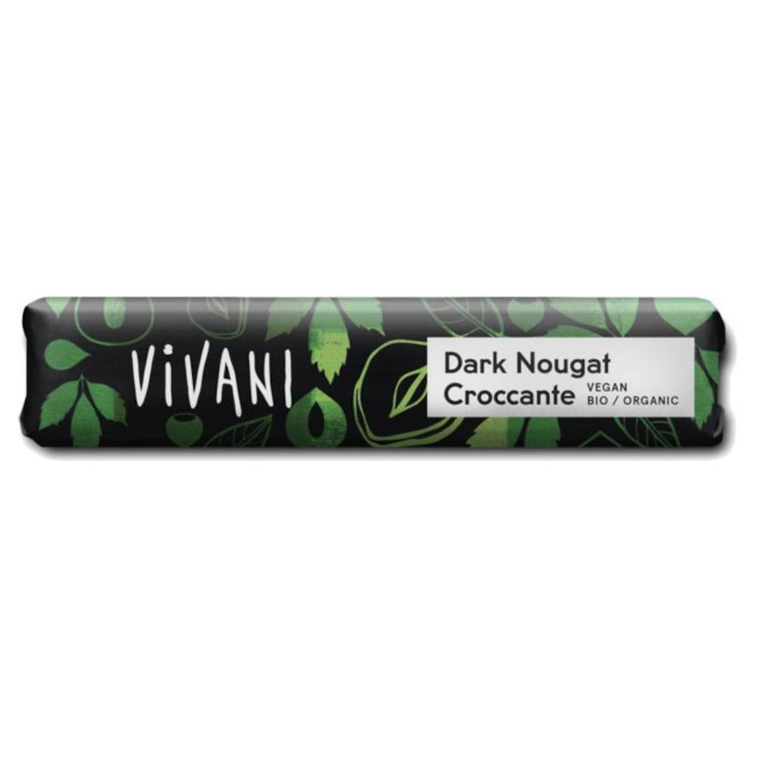 Luomu Dark Nougat Croccante suklaariegel Vivani 18x35g