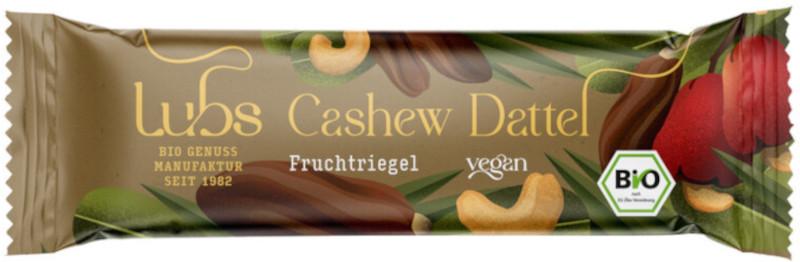 Hedelmäpalkki Cashew-Dattel Luomu Lubs 24x40g